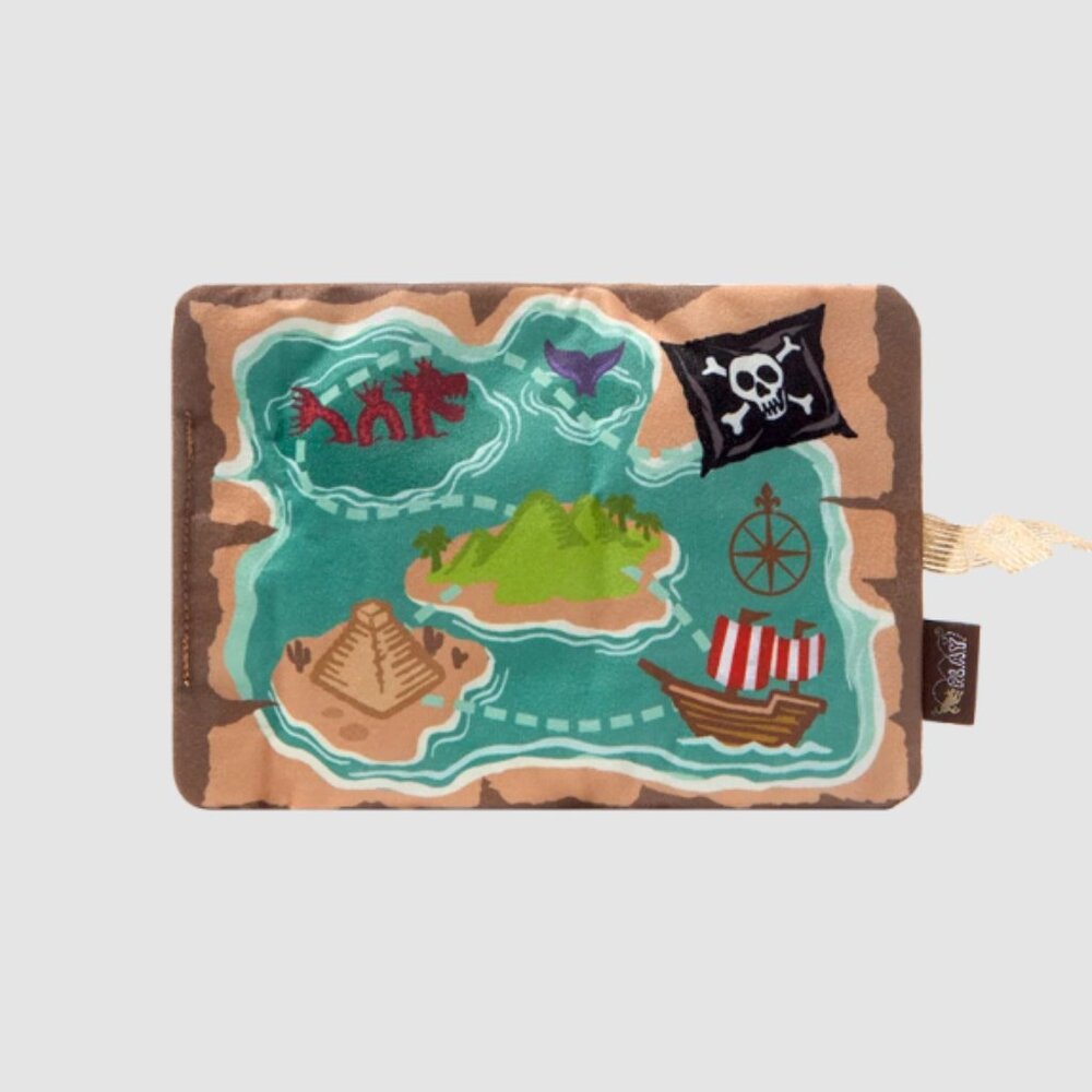 🔥3/$30 NIP P.L.A.Y. Pirate Treasure Map Dog Toy Small/Medium